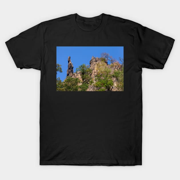 Bodetal, rock, cliff, cliff, Thale, Harz, Germany, autumn T-Shirt by Kruegerfoto
